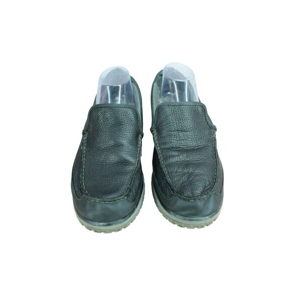 *LL Bean All Week Black Leather Slip On Moccasin Slipper Shoes Size 12.5 Inches - Picture 5 of 10